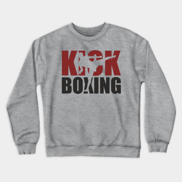 Kickboxing Hit Hard Live Harder Fighter Life Crewneck Sweatshirt by Anticorporati