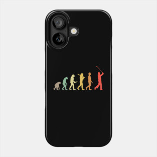 Retro Golf Evolution Golfers & Golf Players Phone Case