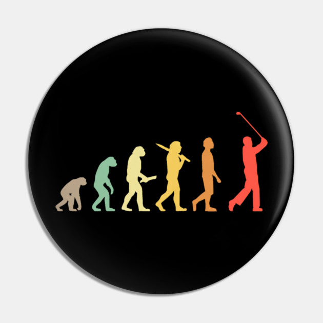 Retro Golf Evolution Golfers & Golf Players Pin by yangho