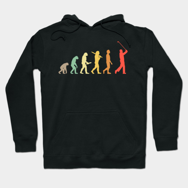 Retro Golf Evolution Golfers & Golf Players Hoodie by yangho