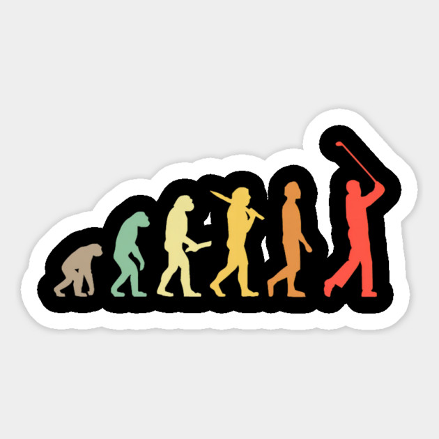 Retro Golf Evolution Golfers & Golf Players Magnet by yangho