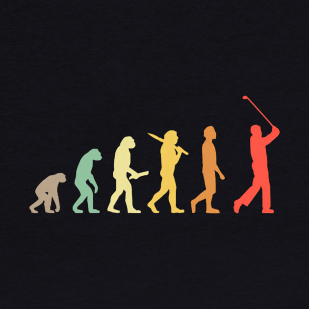 Retro Golf Evolution Golfers & Golf Players by yangho
