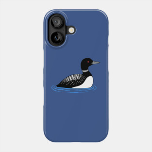 Common Loon on Water – Minimalist Wildlife Art Phone Case