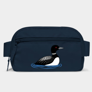Common Loon on Water – Minimalist Wildlife Art Bag