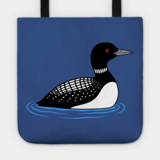 Common Loon on Water – Minimalist Wildlife Art Tote
