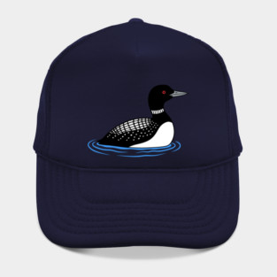 Common Loon on Water – Minimalist Wildlife Art Hat