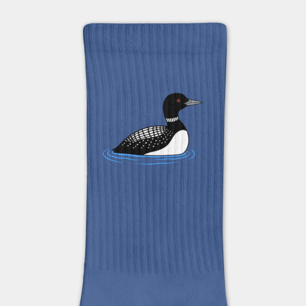 Common Loon on Water – Minimalist Wildlife Art by DonWillisJrArt