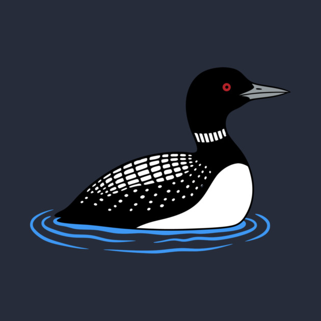 Common Loon on Water – Minimalist Wildlife Art by DonWillisJrArt