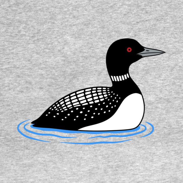 Common Loon on Water – Minimalist Wildlife Art by DonWillisJrArt