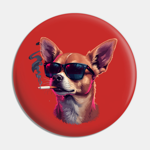 Chihuahua Dog Smoking Meme Pin by The WYLD Tribe