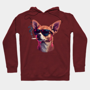 Chihuahua Dog Smoking Meme Hoodie