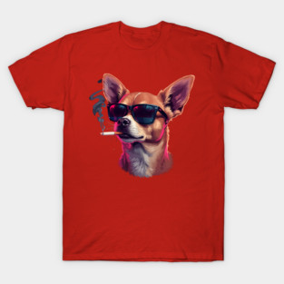 Chihuahua Dog Smoking Meme T-Shirt