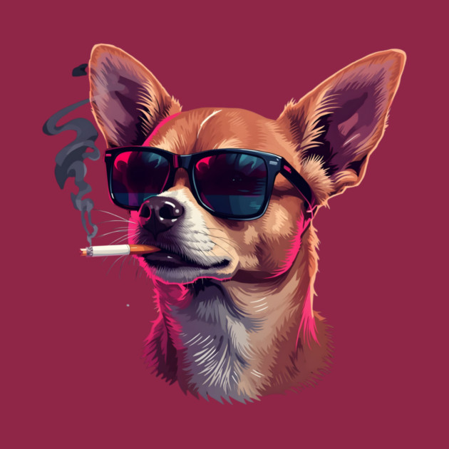 Chihuahua Dog Smoking Meme by The WYLD Tribe