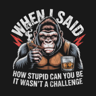 When I Said How Stupid Can You Be It Wasn't Funny Monkey T-Shirt