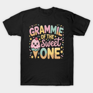 Grammie Of The Sweet One 1St Birthday Ice Cream Lover T-Shirt