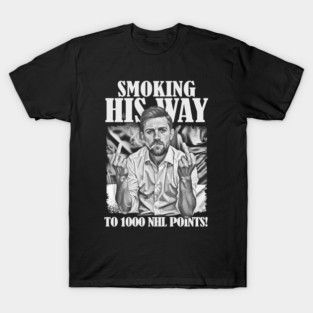 VINTAGE Leon Draisaitl Smoking His Way To 1000 Points 90S T-Shirt