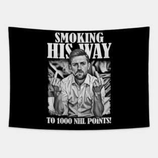 VINTAGE Leon Draisaitl Smoking His Way To 1000 Points 90S Tapestry