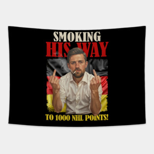VINTAGE Leon Draisaitl Smoking His Way To 1000 Points Tapestry