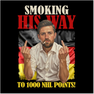 VINTAGE Leon Draisaitl Smoking His Way To 1000 Points Posters and Art