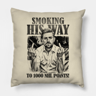 VINTAGE Leon Draisaitl Smoking His Way To 1000 Points 80S Pillow