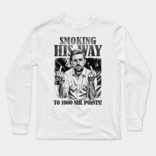 VINTAGE Leon Draisaitl Smoking His Way To 1000 Points 80S Long Sleeve T-Shirt