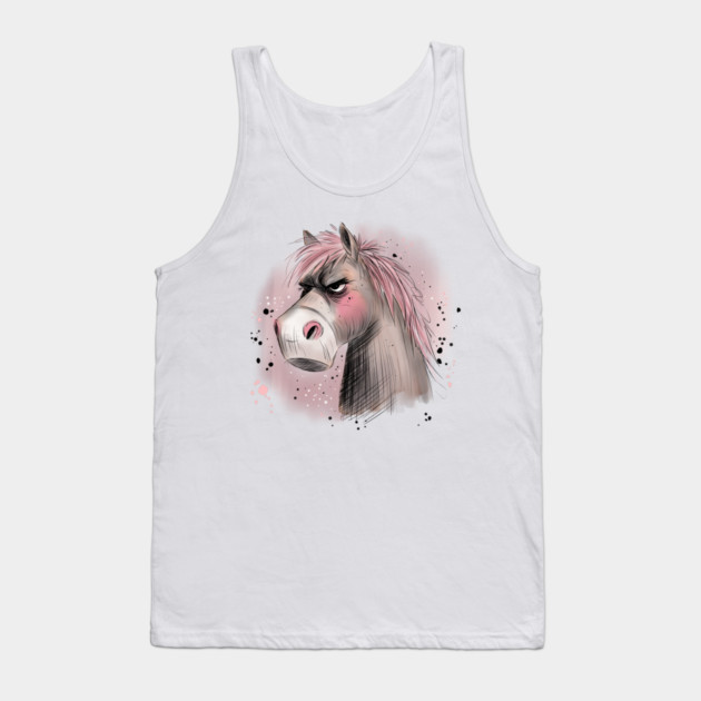 Grumpy Horse Tank Top by H. R. Sinclair