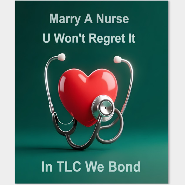 Marry A Nurse, U Won't Regret It! Wall Art by dr_creative_designs