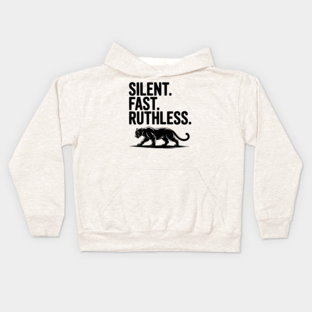 Silent. Fast. Ruthless. Kids Hoodie by Frank Ring