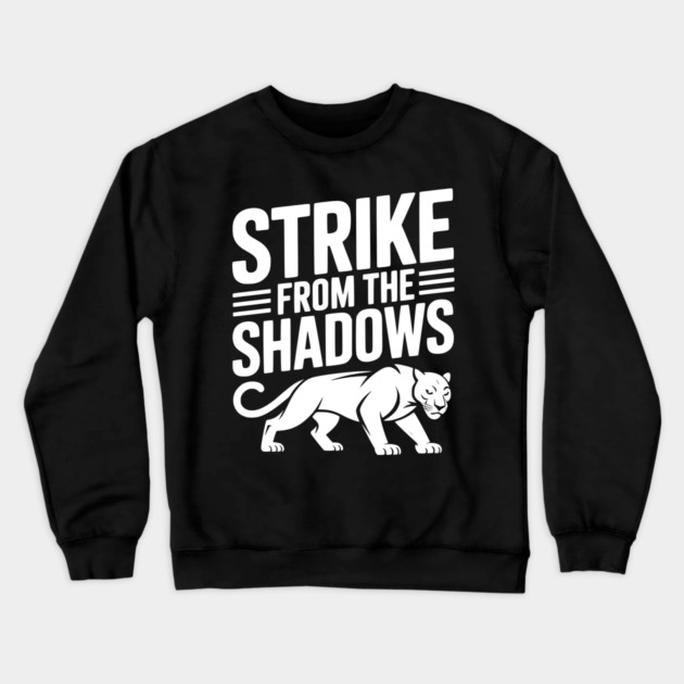 Strike from the Shadows Crewneck Sweatshirt by Frank Ring