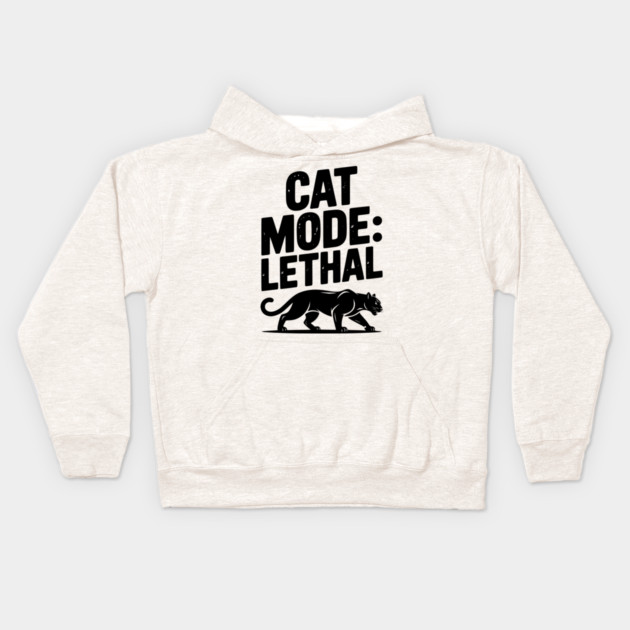Cat Mode: Lethal Kids Hoodie by Frank Ring