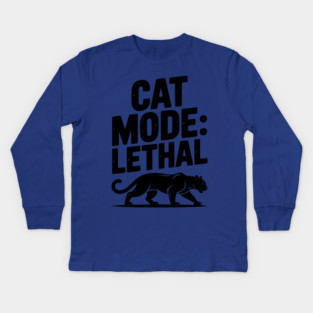 Cat Mode: Lethal Kids Long Sleeve T-Shirt