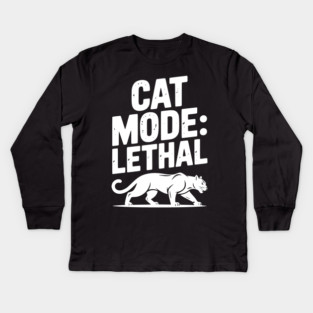 Cat Mode: Lethal Kids Long Sleeve T-Shirt