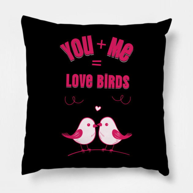 Love Birds Cute Valentine Design Pillow by TurnEffect