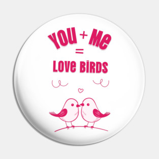 Love Birds Cute Valentine Design Pin