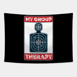 My Group Therapy: Shooting! Funny Gun Owner Gift Tapestry