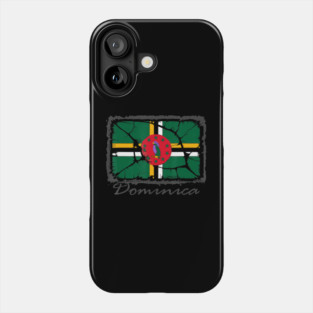 Dominica Nature Flag Tropical Island Caribbean Vacation Pride Graphic Design Phone Case