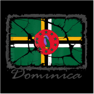 Dominica Nature Flag Tropical Island Caribbean Vacation Pride Graphic Design Posters and Art