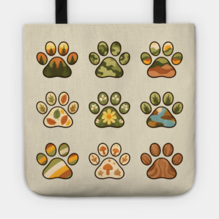 Nature Walk Pawprints Tote