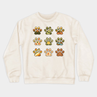 Nature Walk Pawprints Crewneck Sweatshirt