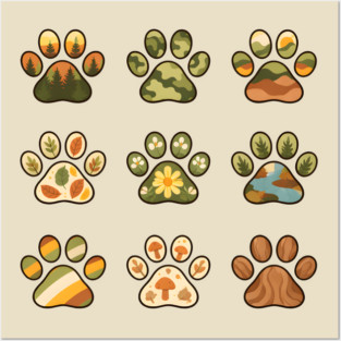 Nature Walk Pawprints Posters and Art