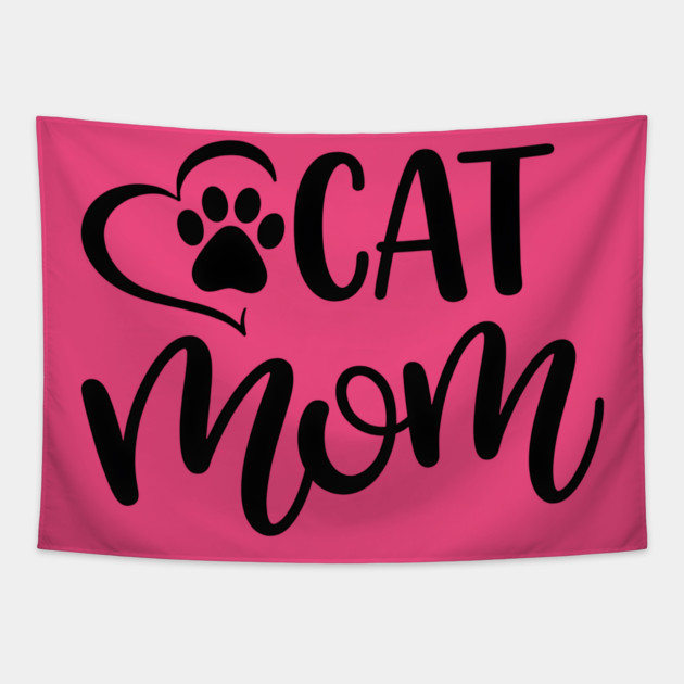 Forever Cat Mom Tapestry by Champanie's Store