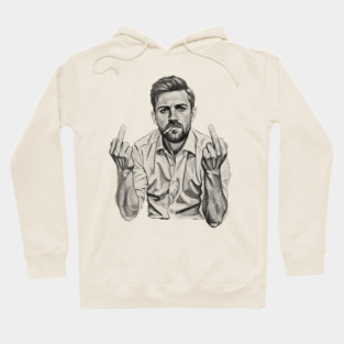 VINTAGE Leon Draisaitl Smoking MIDDLE FINGER BLACK Hoodie