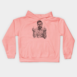 VINTAGE Leon Draisaitl Smoking MIDDLE FINGER BLACK Kids Hoodie