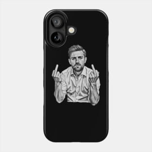VINTAGE Leon Draisaitl Smoking MIDDLE FINGER BLACK WHITE Phone Case