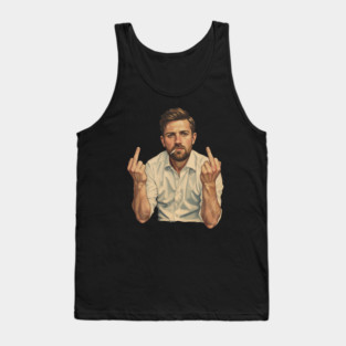 VINTAGE Leon Draisaitl Smoking MIDDLE FINGER Tank Top