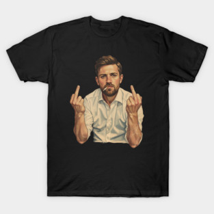 VINTAGE Leon Draisaitl Smoking MIDDLE FINGER T-Shirt