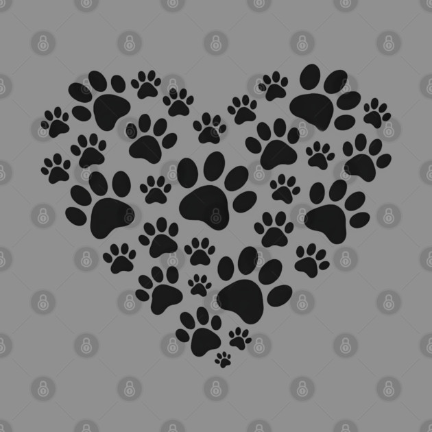 Pawprint Heart by Champanie's Store