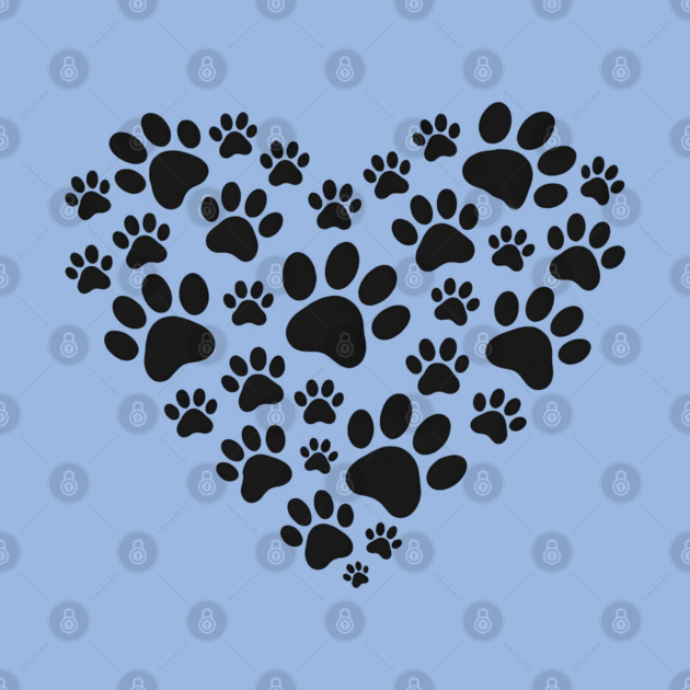Pawprint Heart by Champanie's Store
