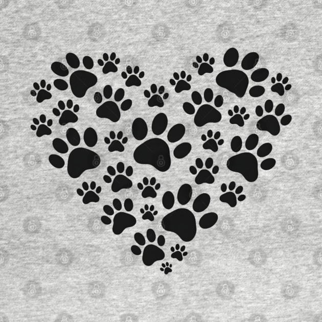 Pawprint Heart by Champanie's Store