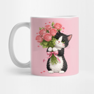 Kitten with Roses Mug